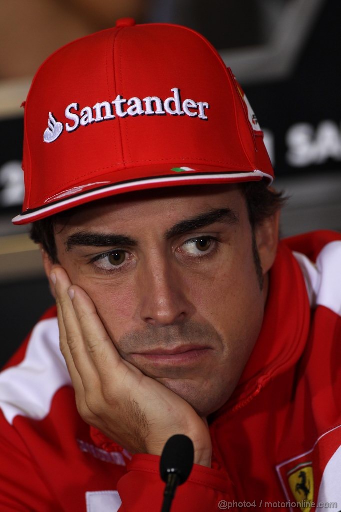 GP GRAN BRETAGNA, 05.07.2012- Conferenza Stampa, Fernando Alonso (ESP) Ferrari F2012 