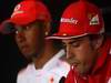GP GRAN BRETAGNA, 05.07.2012- Conferenza Stampa, Fernando Alonso (ESP) Ferrari F2012 e Lewis Hamilton (GBR) McLaren Mercedes MP4-27