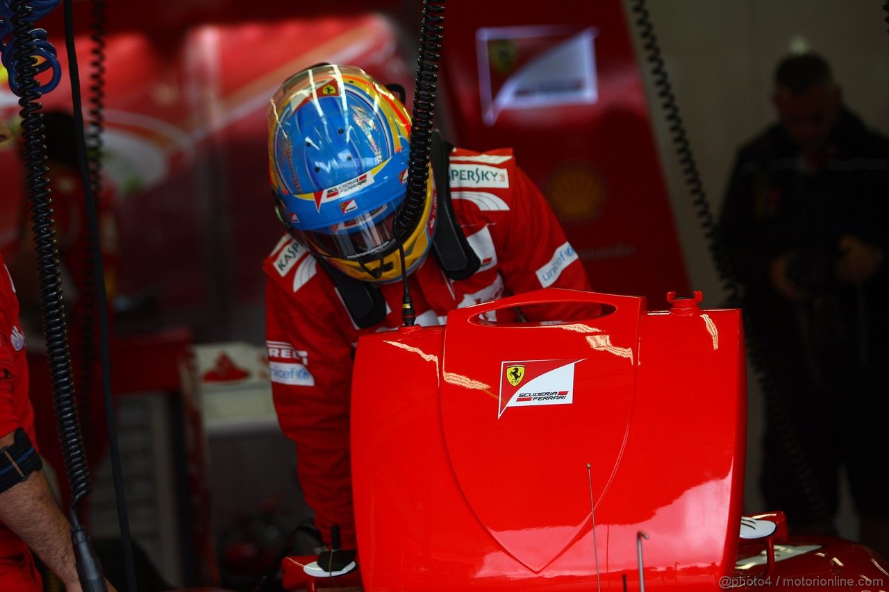 GP GRAN BRETAGNA, 07.07.2012- Prove Libere 3, Fernando Alonso (ESP) Ferrari F2012 