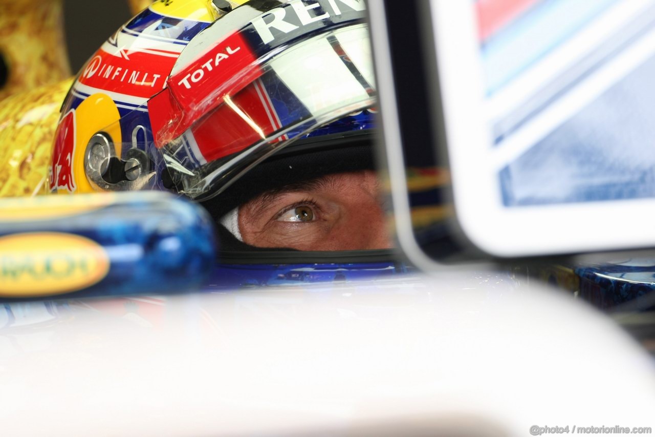GP GRAN BRETAGNA, 07.07.2012- Prove Libere 3, Mark Webber (AUS) Red Bull Racing RB8 