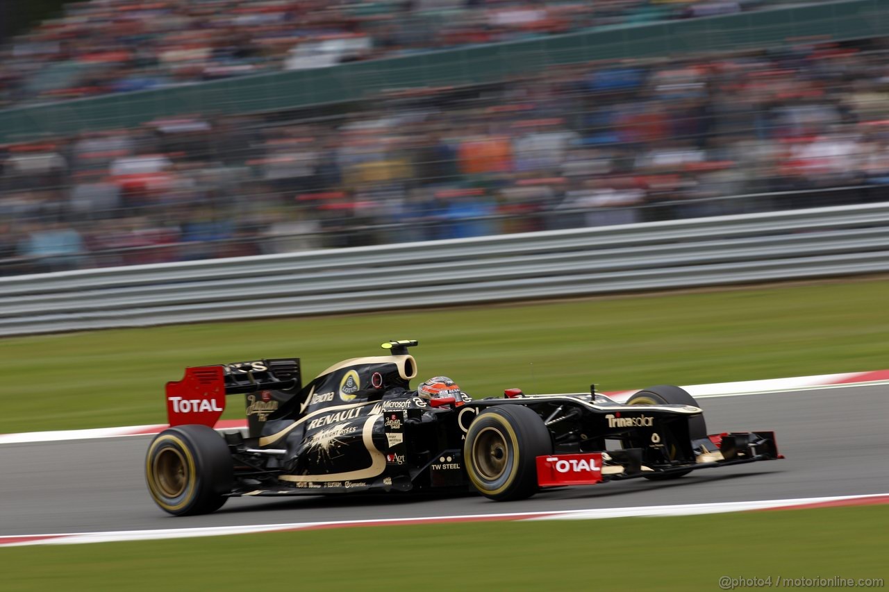 GP GRAN BRETAGNA, 07.07.2012- Prove Libere 3, Romain Grosjean (FRA) Lotus F1 Team E20 
