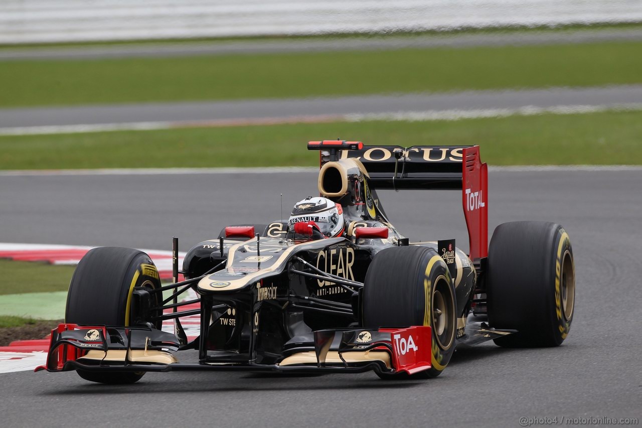GP GRAN BRETAGNA, 07.07.2012- Prove Libere 3, Kimi Raikkonen (FIN) Lotus F1 Team E20 