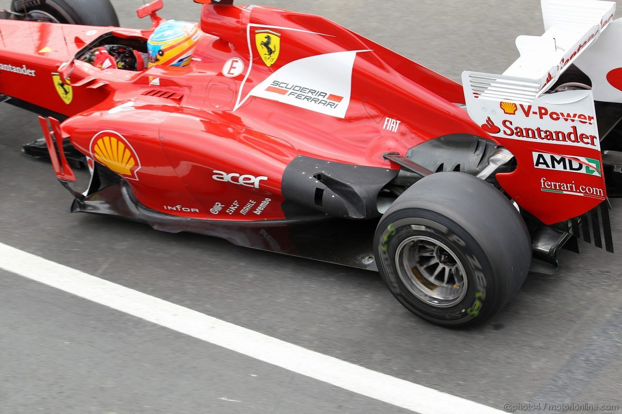 GP GRAN BRETAGNA, 07.07.2012- Prove Libere 3, Fernando Alonso (ESP) Ferrari F2012 