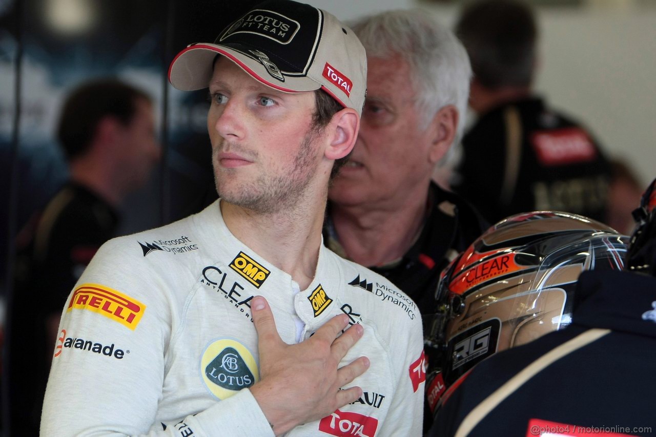 GP GRAN BRETAGNA, 07.07.2012- Prove Libere 3, Romain Grosjean (FRA) Lotus F1 Team E20 