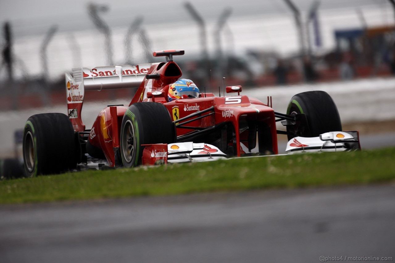 GP GRAN BRETAGNA, 07.07.2012- Qualifiche, Fernando Alonso (ESP) Ferrari F2012 