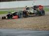 GP GRAN BRETAGNA, 07.07.2012- Qualifiche, Romain Grosjean (FRA) Lotus F1 Team E20 spins e retires from the qualifying