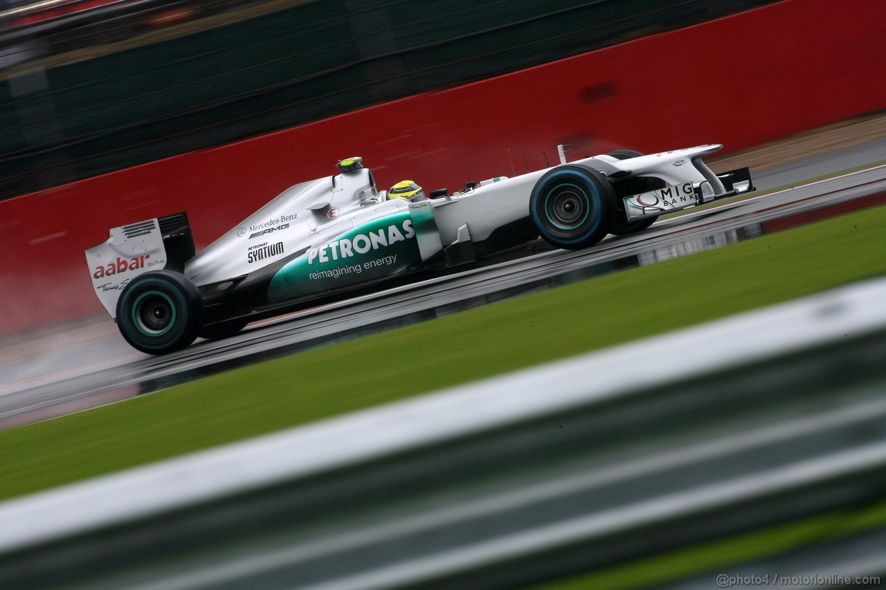 GP GRAN BRETAGNA, 06.07.2012- Prove Libere 1, Nico Rosberg (GER) Mercedes AMG F1 W03 