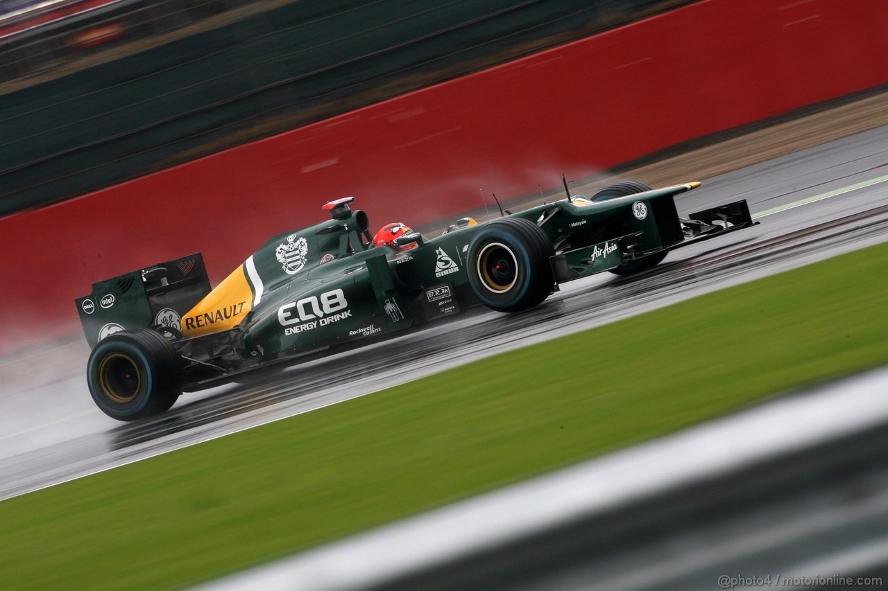 GP GRAN BRETAGNA, 06.07.2012- Prove Libere 1, Heikki Kovalainen (FIN) Caterham F1 Team CT01 