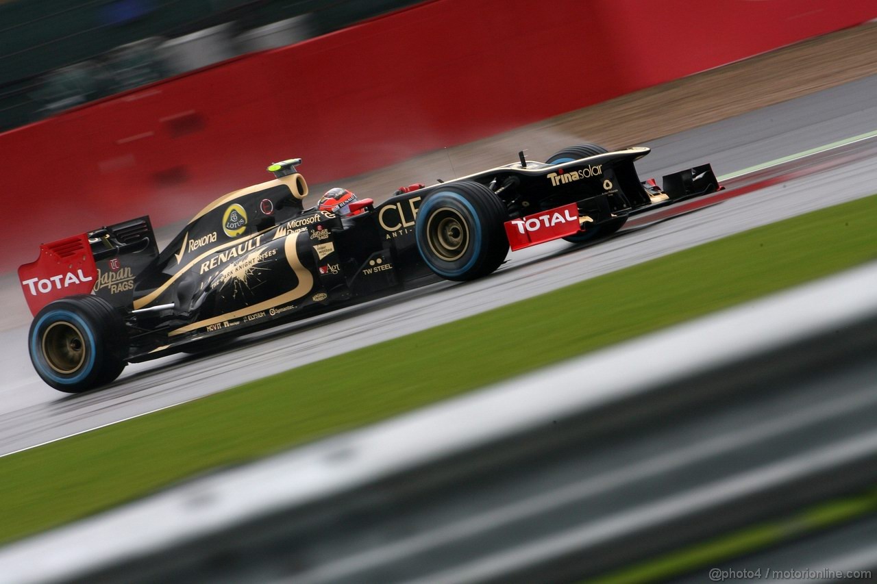 GP GRAN BRETAGNA, 06.07.2012- Prove Libere 1, Romain Grosjean (FRA) Lotus F1 Team E20 