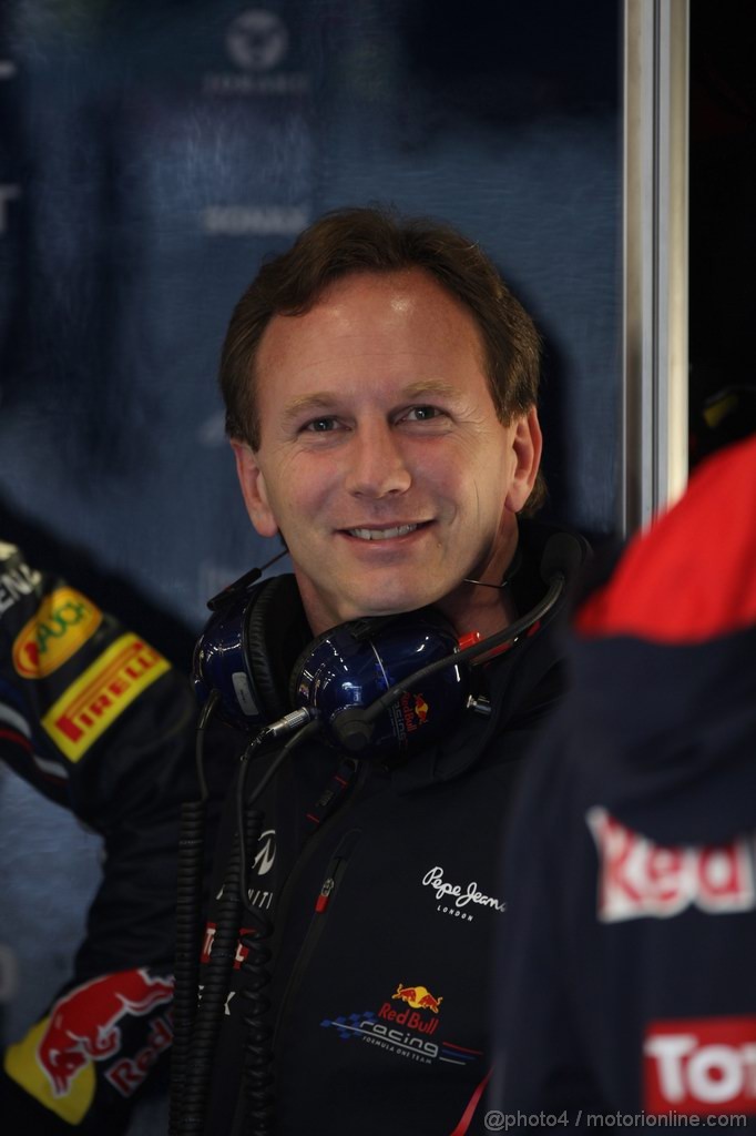 GP GRAN BRETAGNA, 06.07.2012- Prove Libere 1, Christian Horner (GBR), Red Bull Racing, Sporting Director 