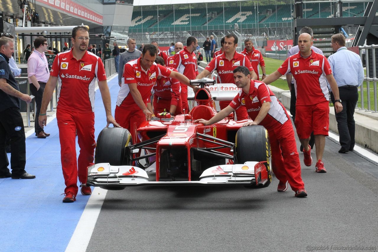 GP GRAN BRETAGNA, 06.07.2012- Prove Libere 1, Fernando Alonso (ESP) Ferrari F2012 