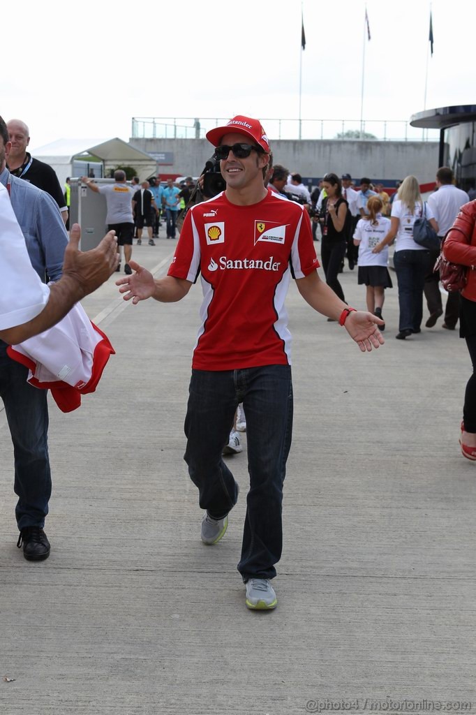 GP GRAN BRETAGNA, 06.07.2012- Prove Libere 1, Fernando Alonso (ESP) Ferrari F2012 