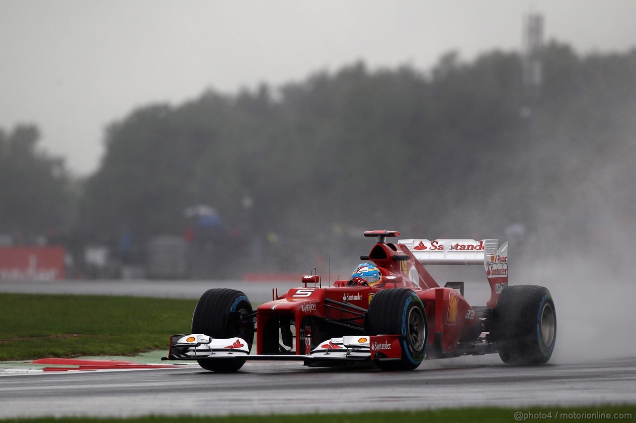 GP GRAN BRETAGNA, 06.07.2012- Prove Libere 1, Fernando Alonso (ESP) Ferrari F2012 