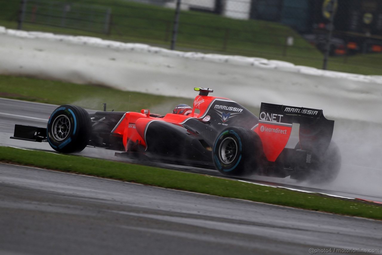 GP GRAN BRETAGNA, 06.07.2012- Prove Libere 1, Charles Pic (FRA) Marussia F1 Team MR01 