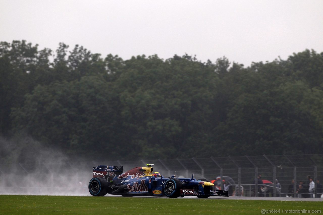 GP GRAN BRETAGNA, 06.07.2012- Prove Libere 1, Mark Webber (AUS) Red Bull Racing RB8 