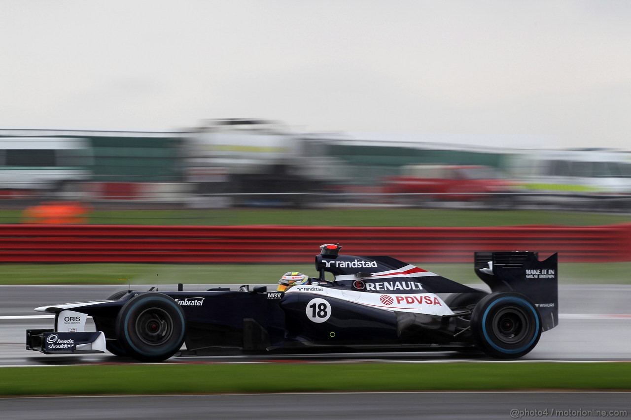 GP GRAN BRETAGNA, 06.07.2012- Prove Libere 1, Pastor Maldonado (VEN) Williams F1 Team FW34 