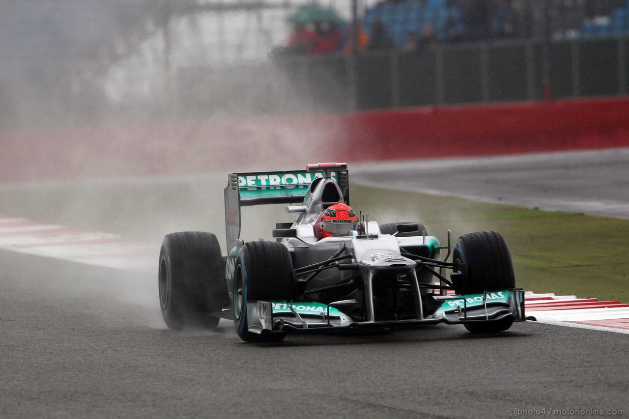 GP GRAN BRETAGNA, 06.07.2012- Prove Libere 1, Michael Schumacher (GER) Mercedes AMG F1 W03 