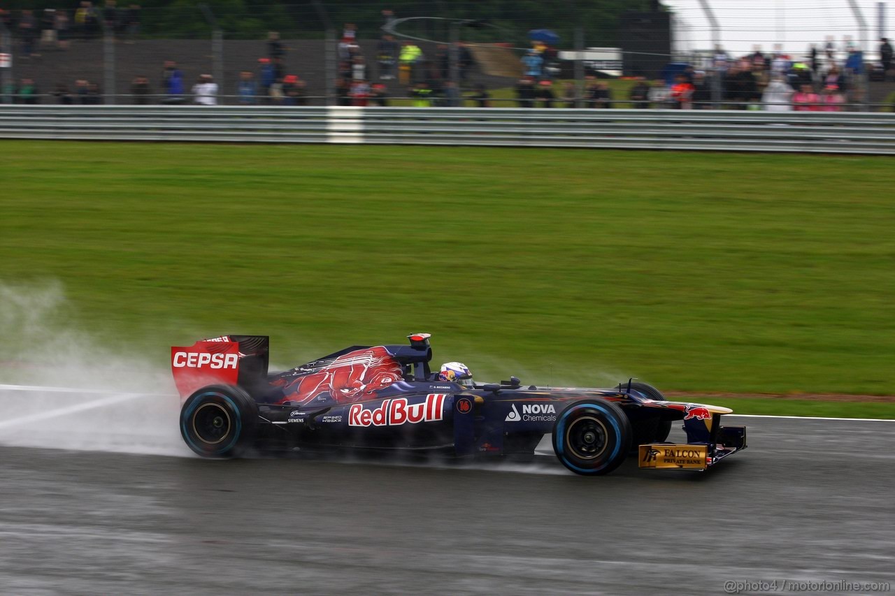 GP GRAN BRETAGNA, 06.07.2012- Prove Libere 1, Daniel Ricciardo (AUS) Scuderia Toro Rosso STR7 