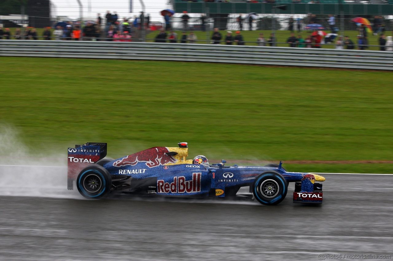 GP GRAN BRETAGNA, 06.07.2012- Prove Libere 1, Sebastian Vettel (GER) Red Bull Racing RB8 