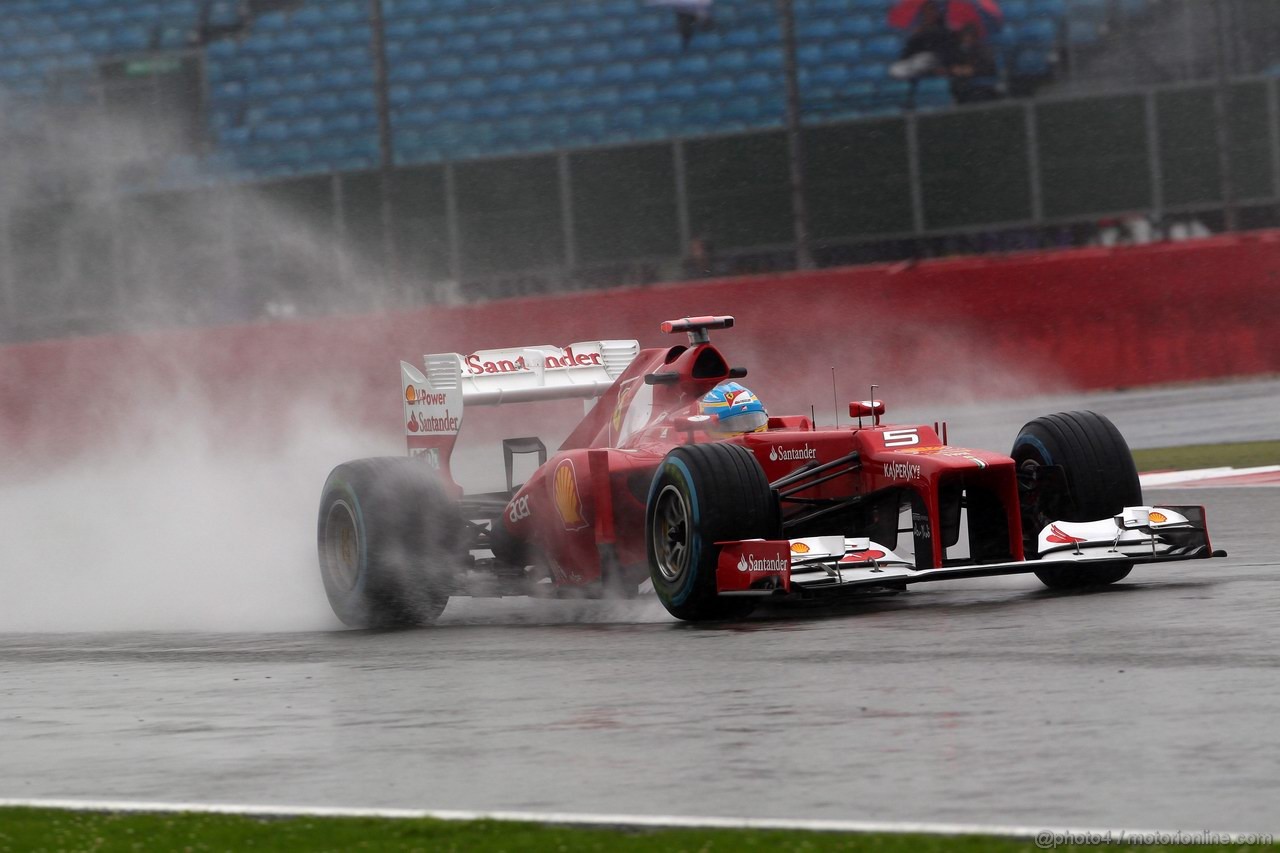 GP GRAN BRETAGNA, 06.07.2012- Prove Libere 1, Fernando Alonso (ESP) Ferrari F2012 
