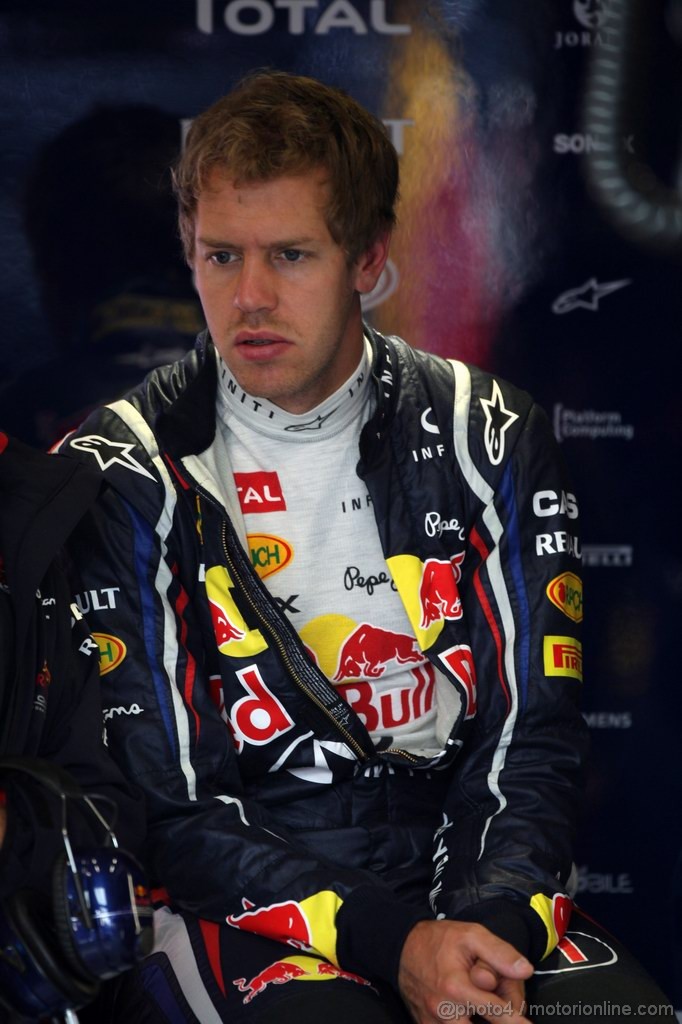 GP GRAN BRETAGNA, 06.07.2012- Prove Libere 1, Sebastian Vettel (GER) Red Bull Racing RB8 
