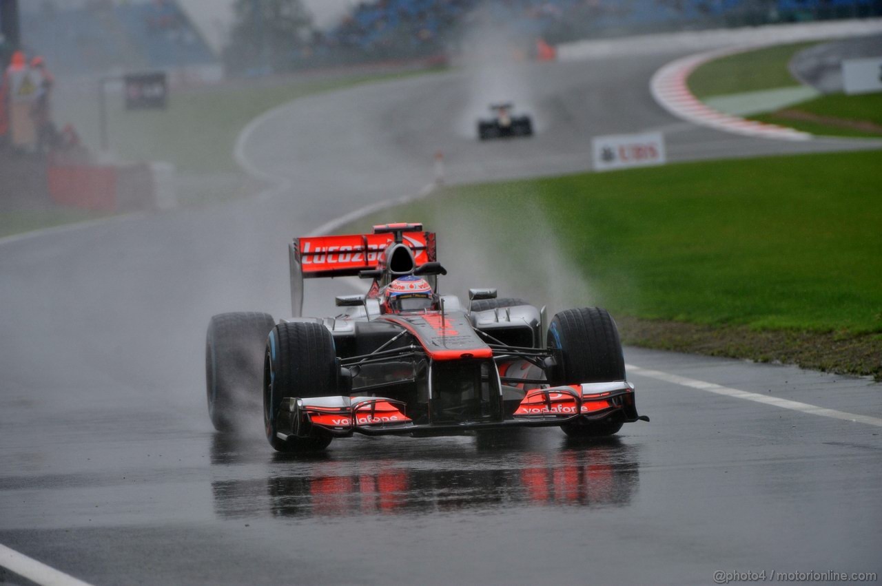 GP GRAN BRETAGNA, 06.07.2012- Prove Libere 2, Jenson Button (GBR) McLaren Mercedes MP4-27 