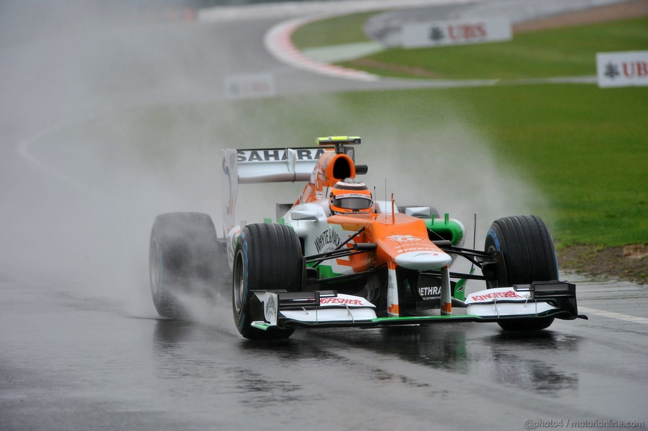 GP GRAN BRETAGNA, 06.07.2012- Prove Libere 2, Nico Hulkenberg (GER) Sahara Force India F1 Team VJM05 