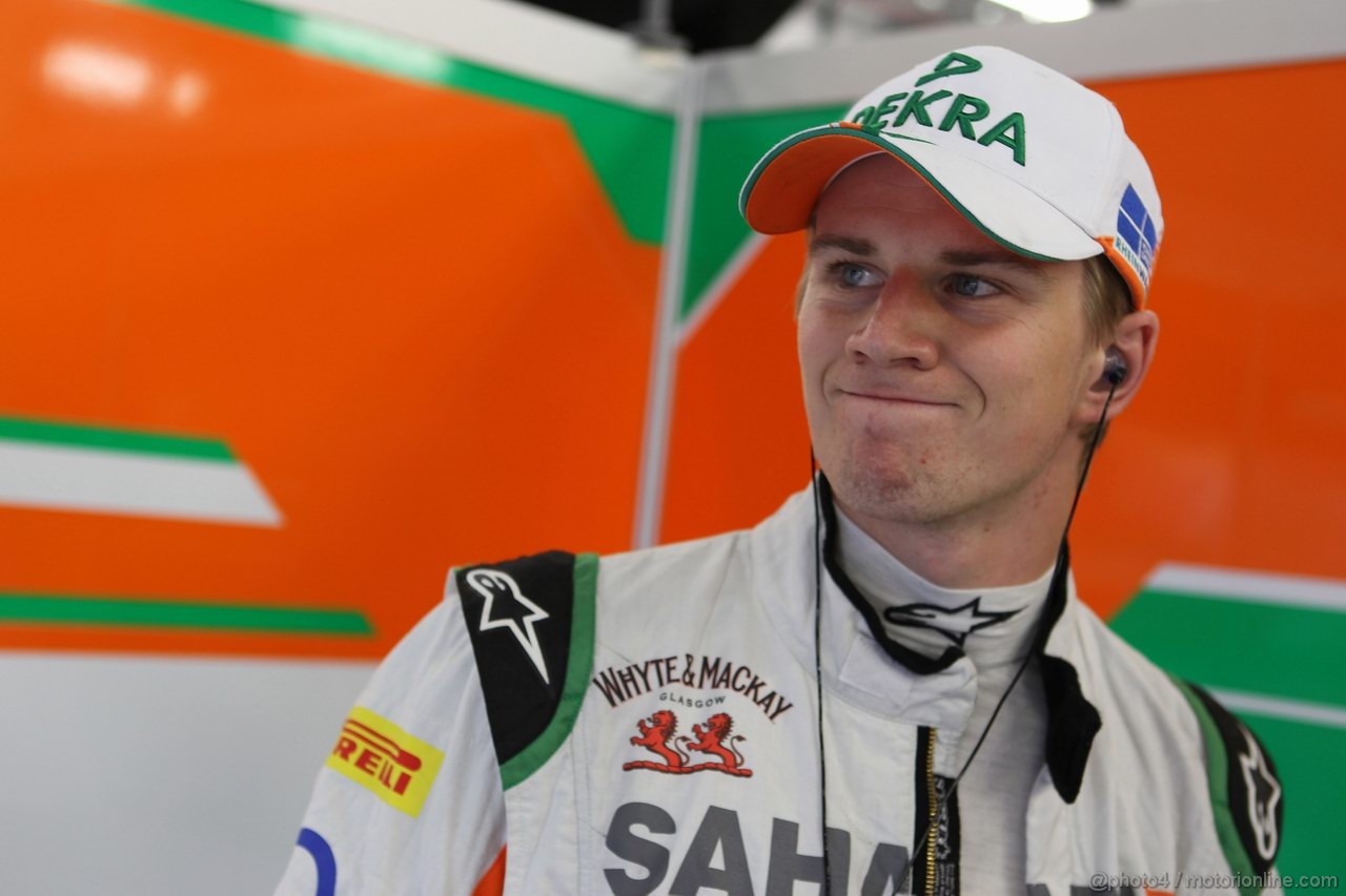 GP GRAN BRETAGNA, 06.07.2012- Prove Libere 2, Nico Hulkenberg (GER) Sahara Force India F1 Team VJM05 