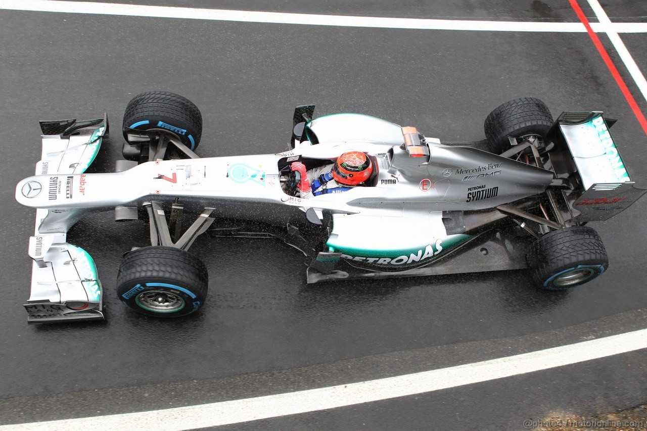 GP GRAN BRETAGNA, 06.07.2012- Prove Libere 2, Michael Schumacher (GER) Mercedes AMG F1 W03 
