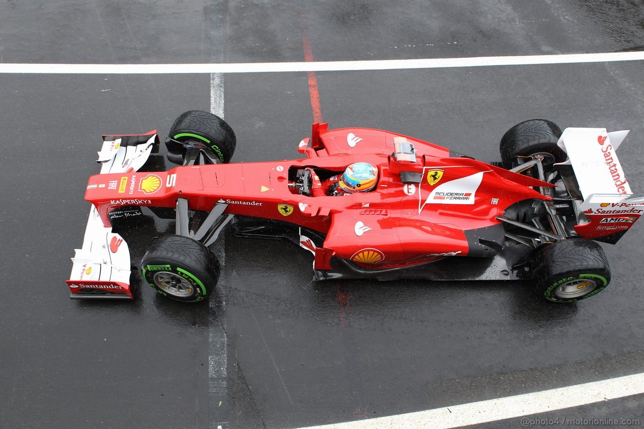 GP GRAN BRETAGNA, 06.07.2012- Prove Libere 2, Fernando Alonso (ESP) Ferrari F2012