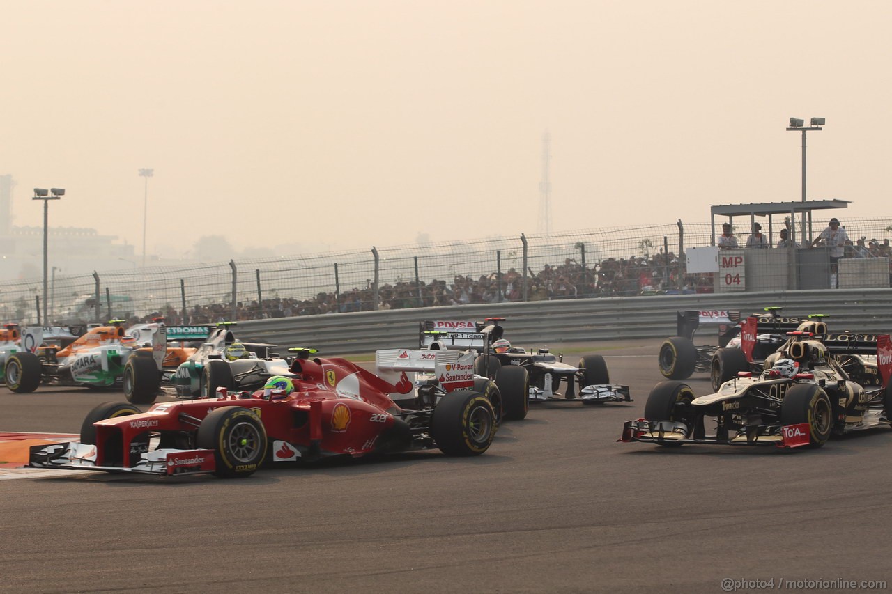 GP INDIA, 28.10.2012- Gara, Felipe Massa (BRA) Ferrari F2012 