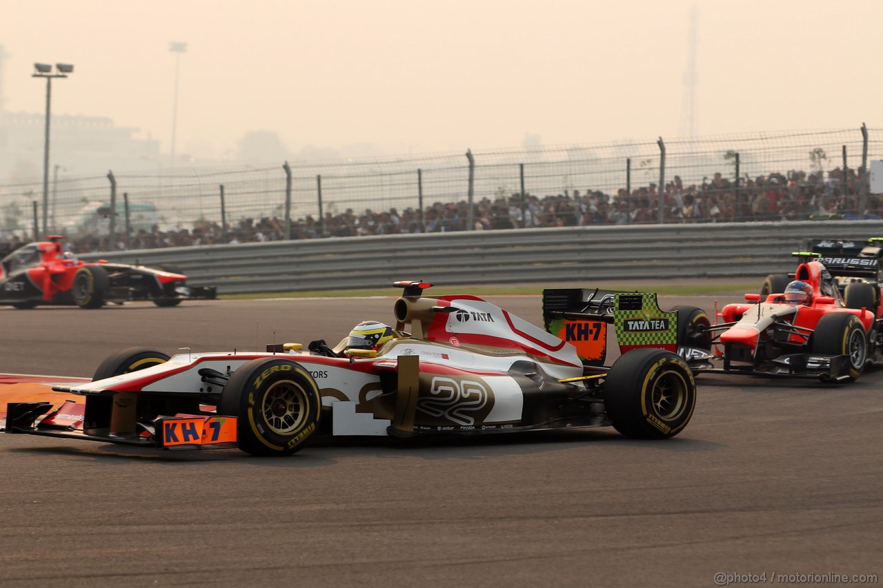 GP INDIA, 28.10.2012- Gara, Pedro de la Rosa (ESP) HRT Formula 1 Team F112 