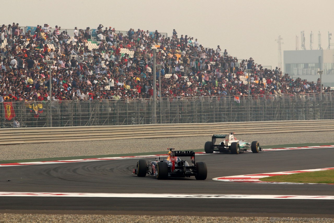 GP INDIA, 28.10.2012- Gara, Sebastian Vettel (GER) Red Bull Racing RB8 