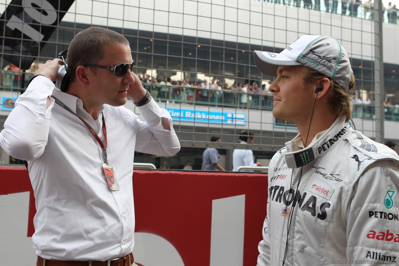 GP INDIA, 28.10.2012- Gara, Nico Rosberg (GER) Mercedes AMG F1 W03 