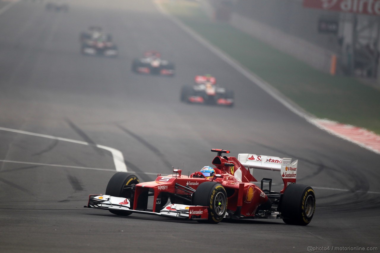 GP INDIA, 28.10.2012- Gara, Fernando Alonso (ESP) Ferrari F2012 
