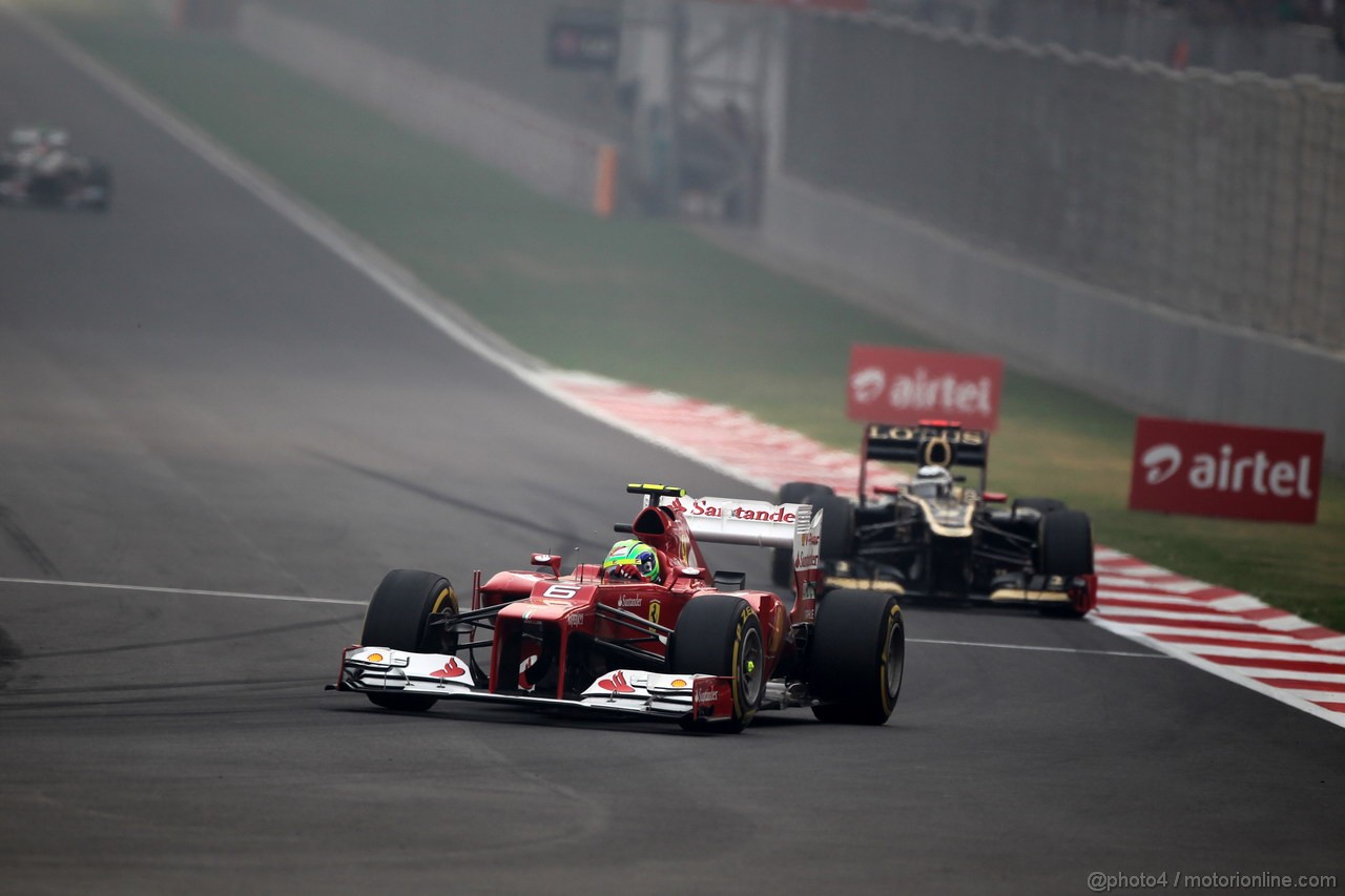 GP INDIA, 28.10.2012- Gara, Felipe Massa (BRA) Ferrari F2012 