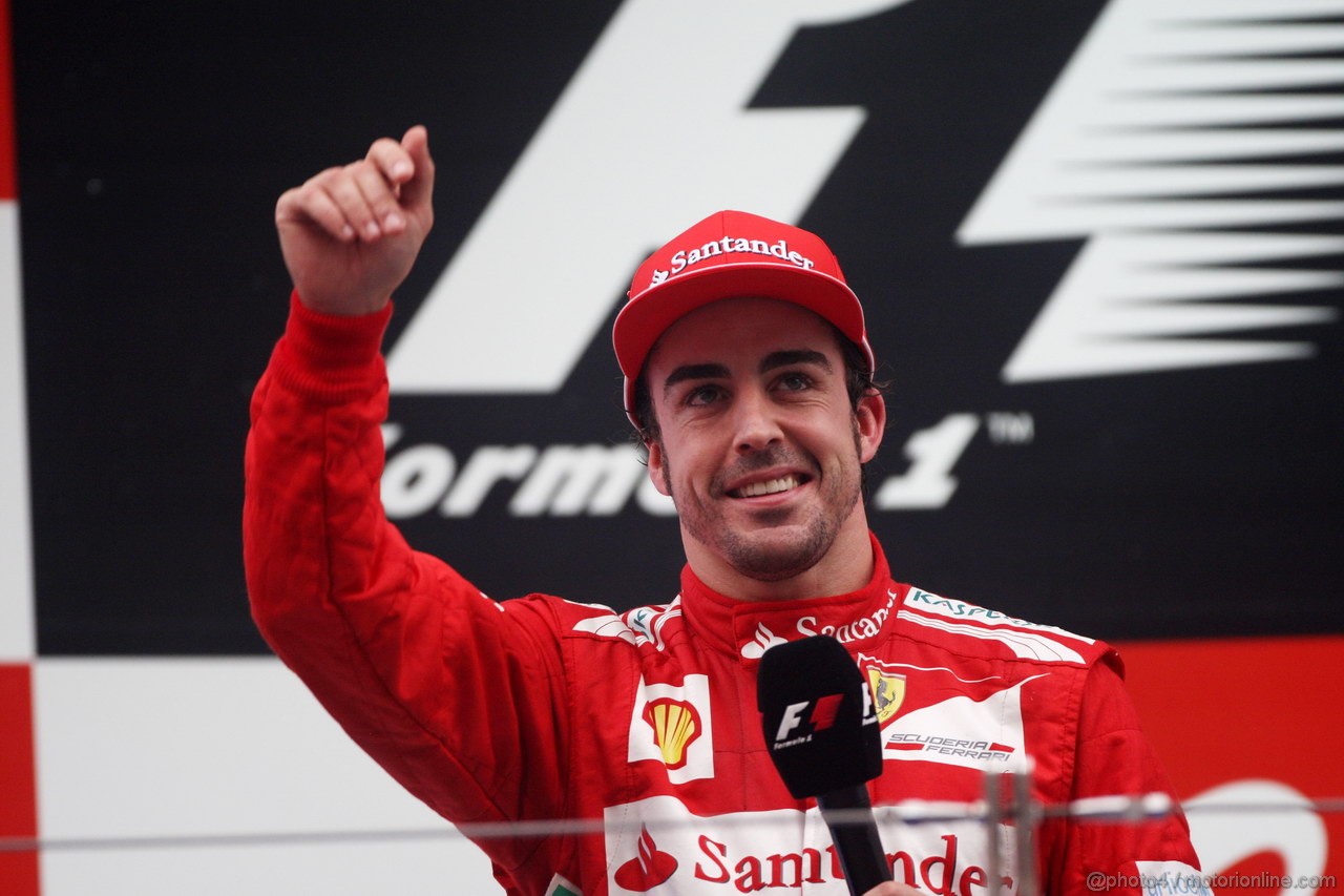 GP INDIA, 28.10.2012- Gara, secondo Fernando Alonso (ESP) Ferrari F2012