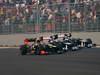 GP INDIA, 28.10.2012- Gara, Romain Grosjean (FRA) Lotus F1 Team E20, Pastor Maldonado (VEN) Williams F1 Team FW34 e Bruno Senna (BRA) Williams F1 Team FW34