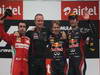 GP INDIA, 28.10.2012- Gara, secondo Fernando Alonso (ESP) Ferrari F2012, Sebastian Vettel (GER) Red Bull Racing RB8 pole position e terzo Mark Webber (AUS) Red Bull Racing RB8