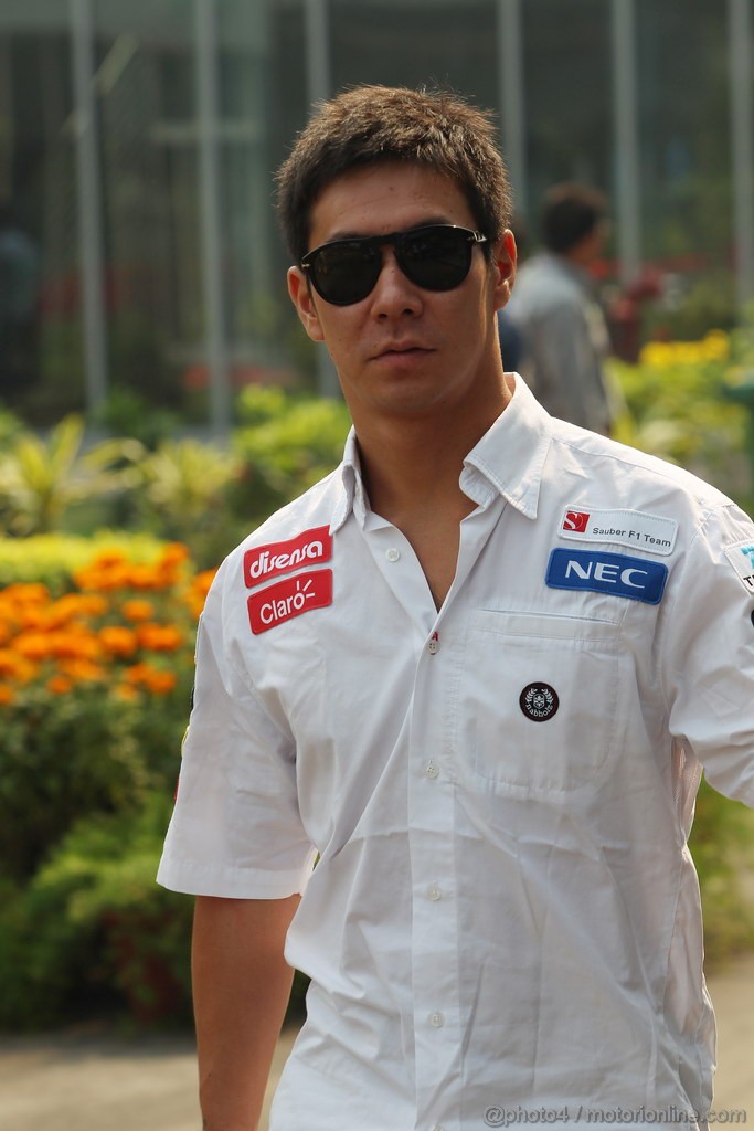GP INDIA, 25.10.2012- Kamui Kobayashi (JAP) Sauber F1 Team C31 