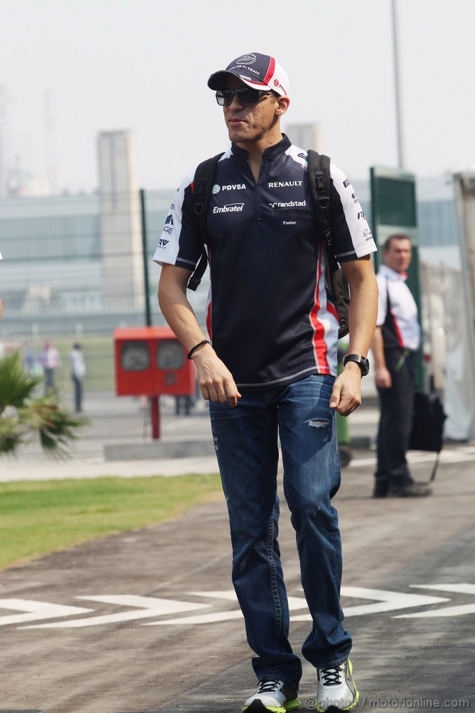 GP INDIA, 25.10.2012- Pastor Maldonado (VEN) Williams F1 Team FW34 