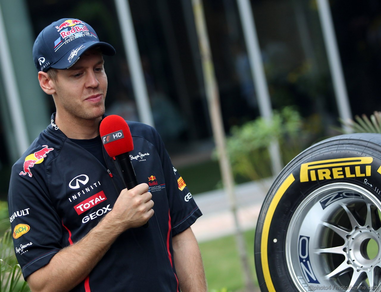 GP INDIA, 25.10.2012- Sebastian Vettel (GER) Red Bull Racing RB8 