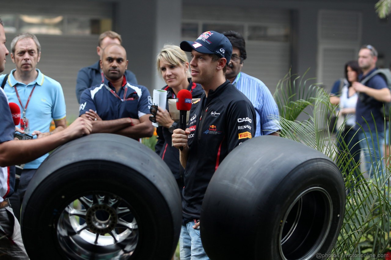 GP INDIA, 25.10.2012- Sebastian Vettel (GER) Red Bull Racing RB8