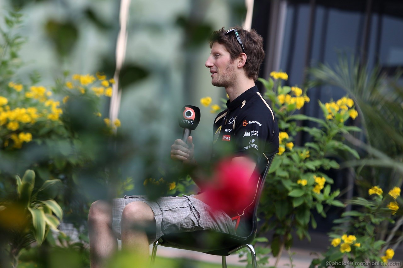 GP INDIA, 25.10.2012- Romain Grosjean (FRA) Lotus F1 Team E20