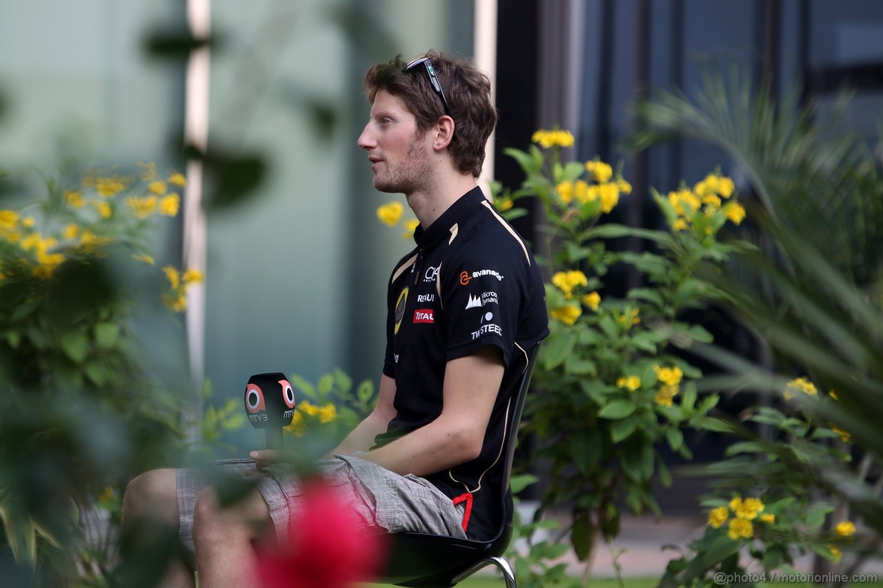 GP INDIA, 25.10.2012- Romain Grosjean (FRA) Lotus F1 Team E20