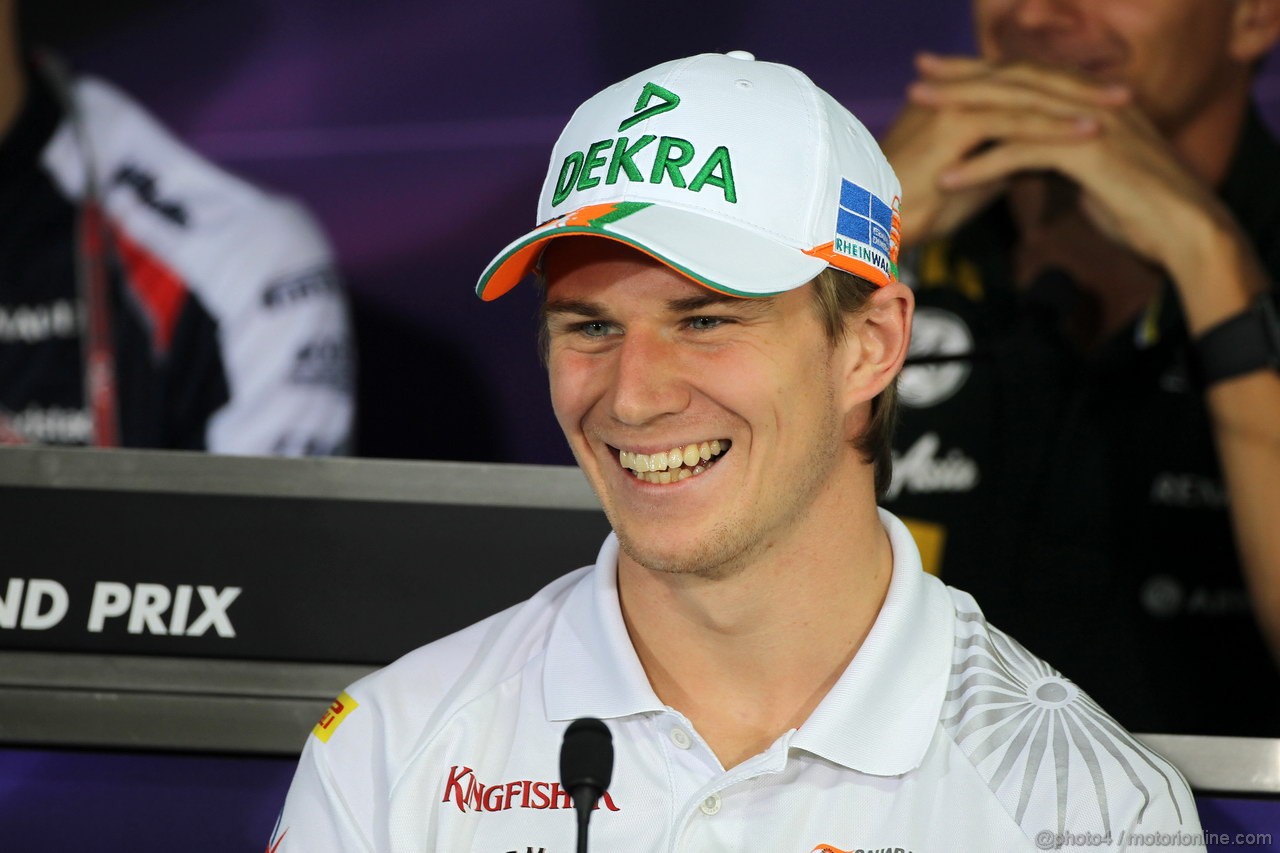 GP INDIA, 25.10.2012- Conferenza Stampa, Nico Hulkenberg (GER) Sahara Force India F1 Team VJM05 