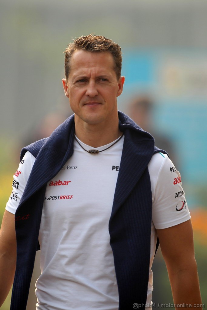 GP INDIA, 27.10.2012- Michael Schumacher (GER) Mercedes AMG F1 W03