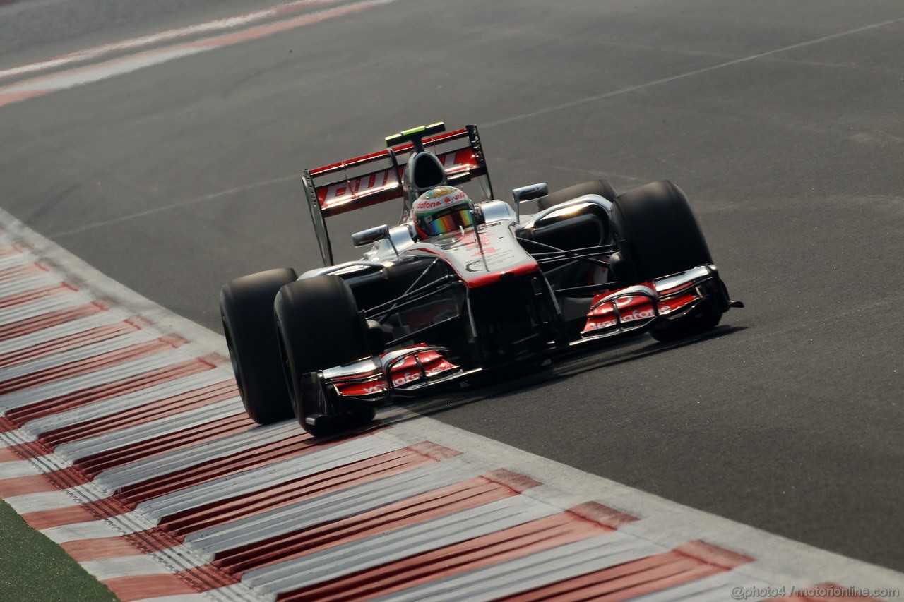 GP INDIA, 27.10.2012- Prove Libere 3, Lewis Hamilton (GBR) McLaren Mercedes MP4-27 