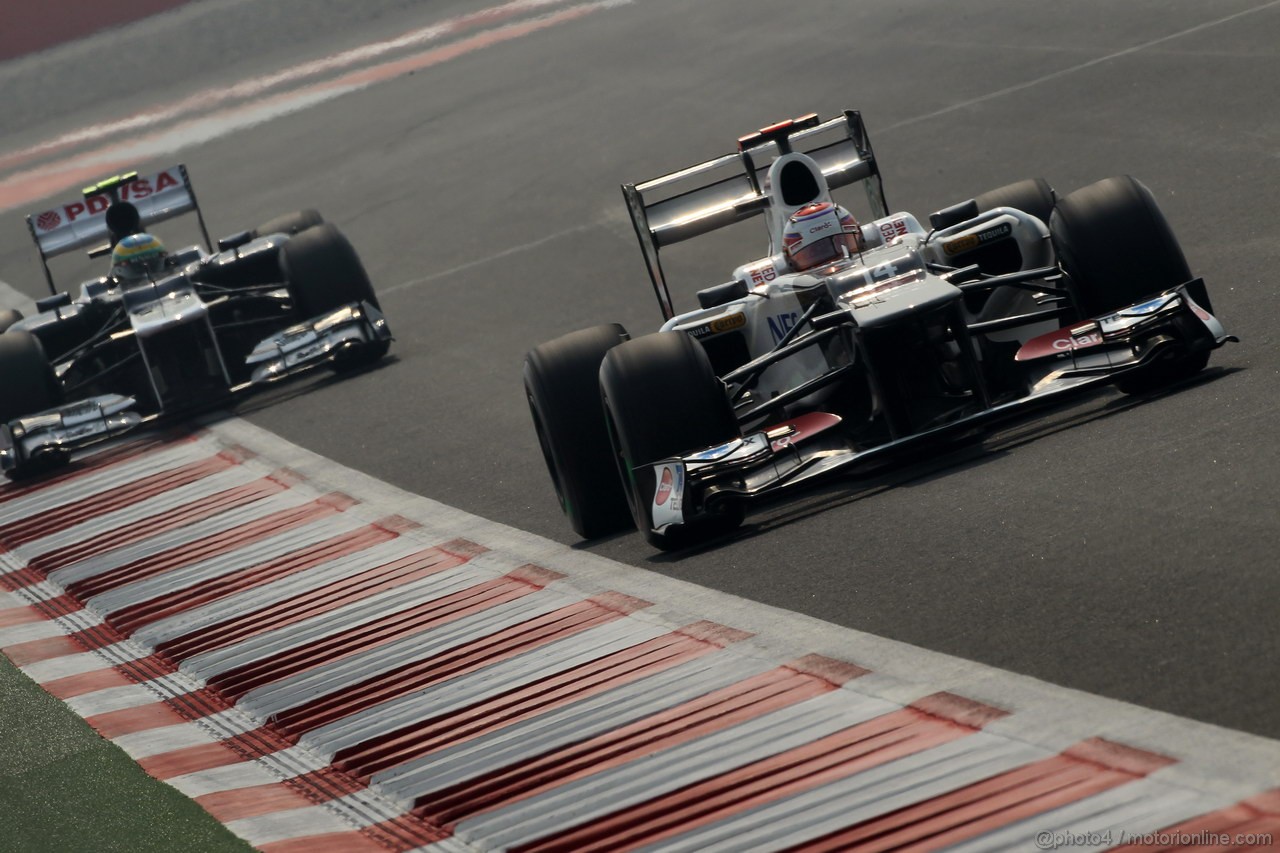 GP INDIA, 27.10.2012- Prove Libere 3,Kamui Kobayashi (JAP) Sauber F1 Team C31 