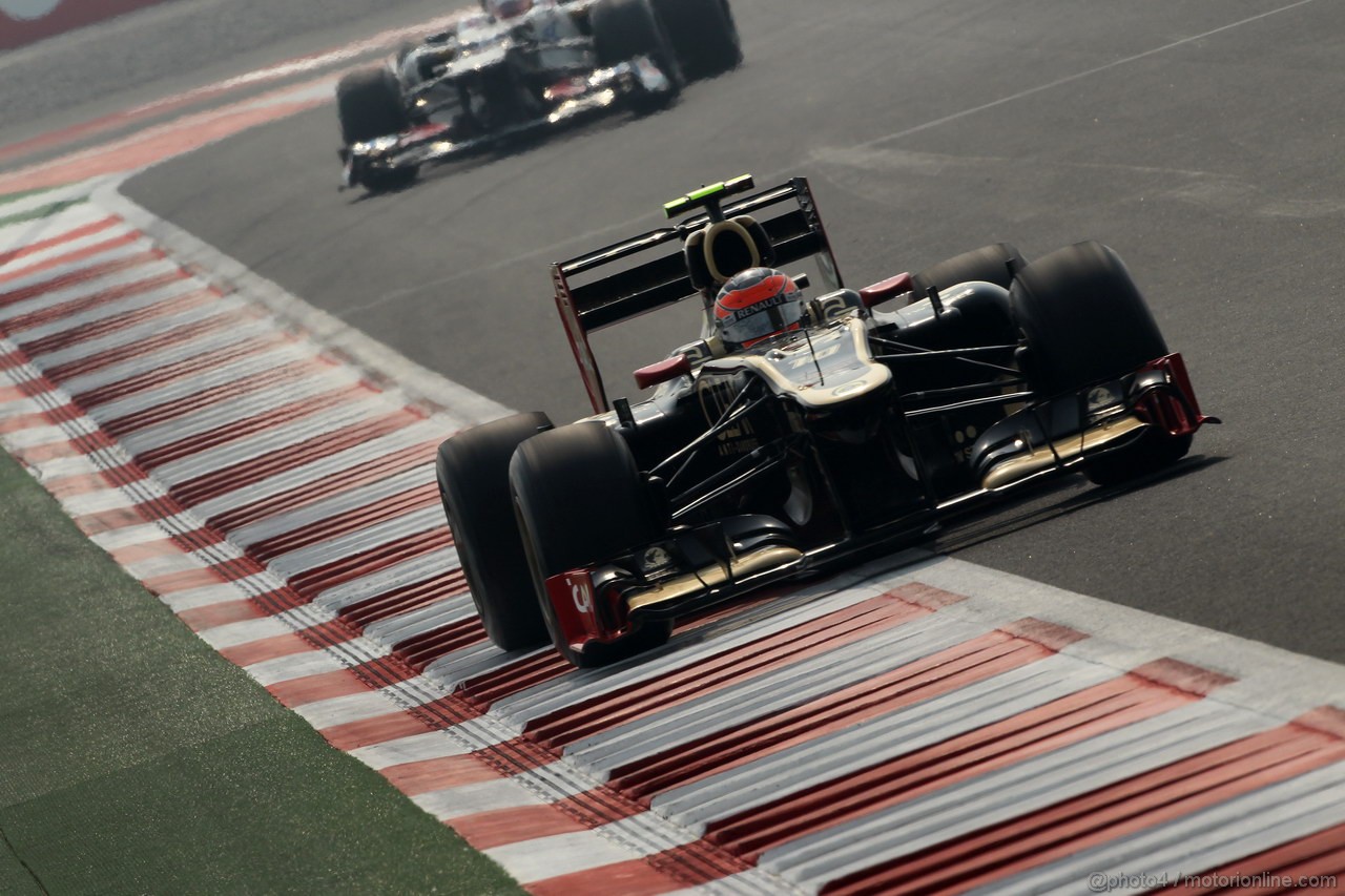 GP INDIA, 27.10.2012- Prove Libere 3, Romain Grosjean (FRA) Lotus F1 Team E20 